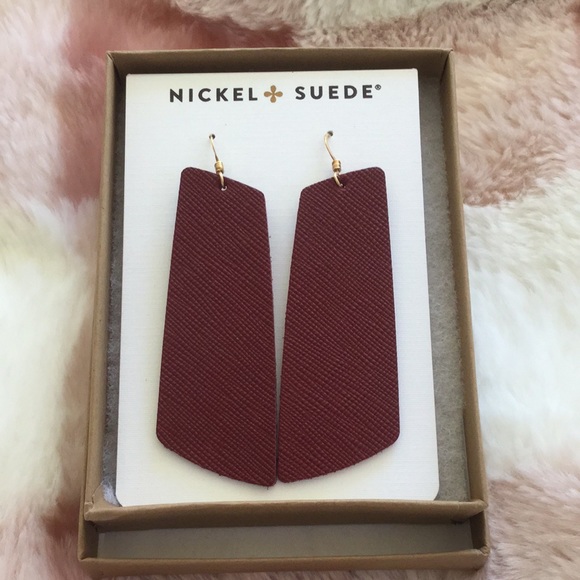 Nickel & Suede Jewelry - New! Merlot Gem Nickel Suede